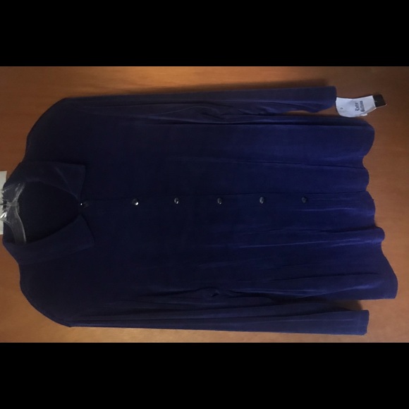 New Blue Vikki Vi Top Button Down 1X Maternity made in USA - Picture 16 of 16